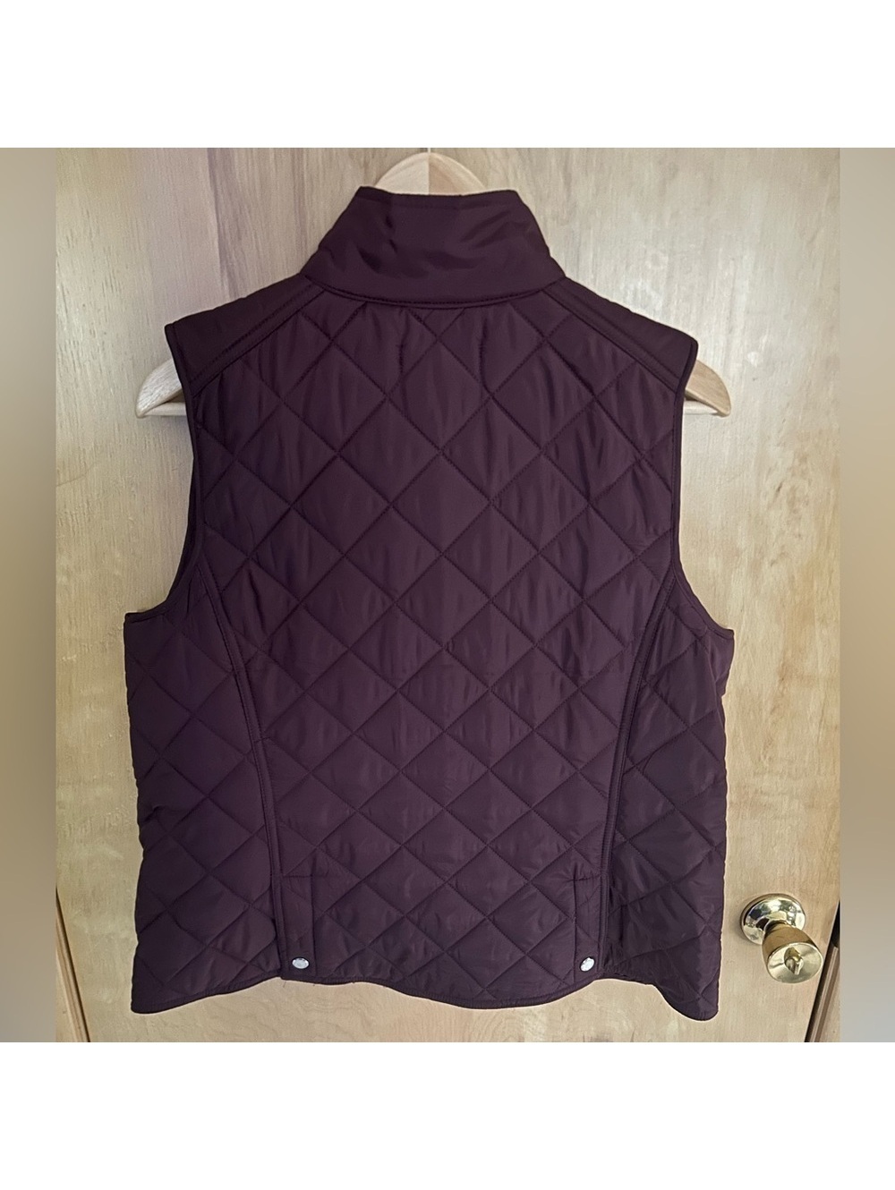 Women’s Ralph Lauren Women’s Wine Color Quilted Vest, Sz. PL (*PETITE LRG*) NWOT - Picture 2 of 6